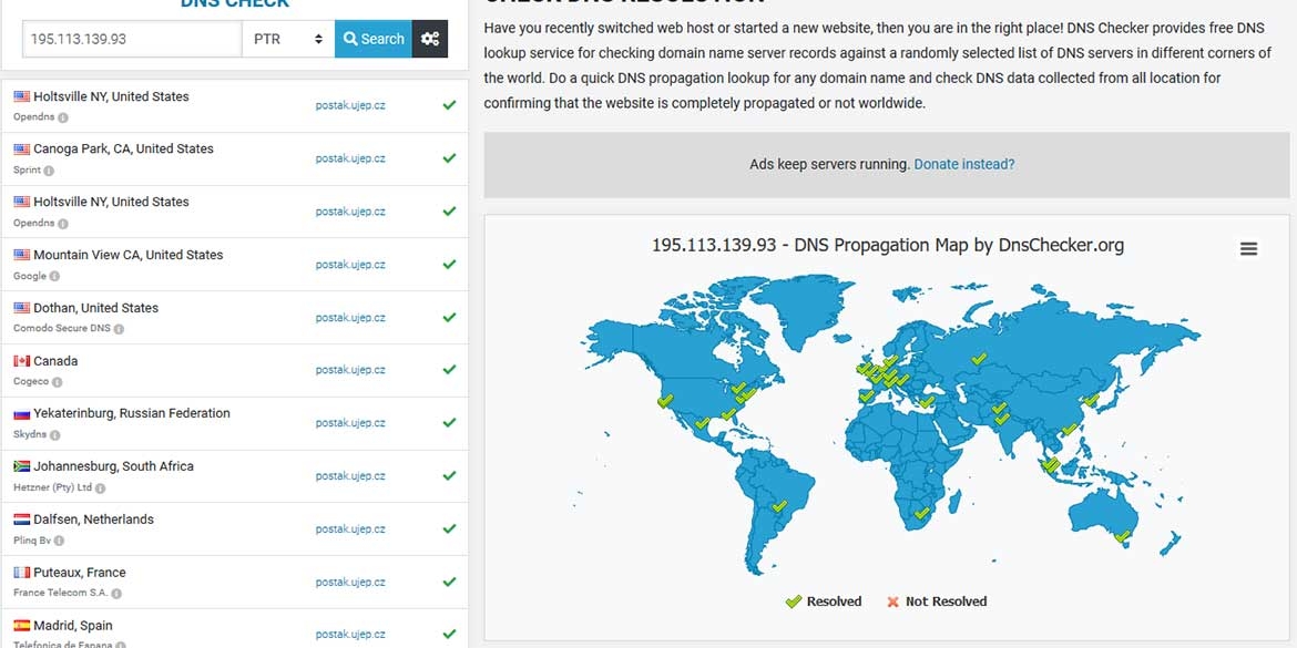 PTR – Reverse DNS Record, rDNS